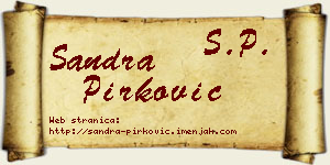 Sandra Pirković vizit kartica